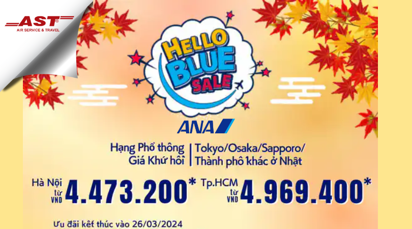 Hello Blue Sea bay Nhật với giá chỉ từ 4,4 triệu đồng